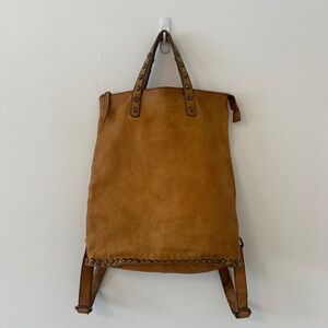 Free People Ellie Brown Leather Studded Backpack Ellie Leather Studded Backpack by FP Collection at Free  main image 2